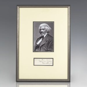 Frederick Douglass Autograph Note Signed