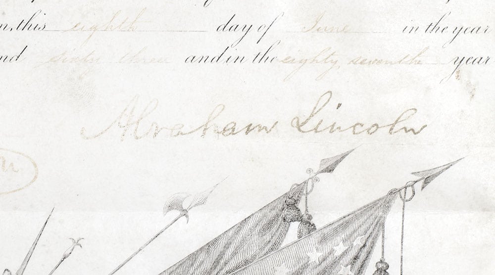 Abraham Lincoln Military Commission Signed