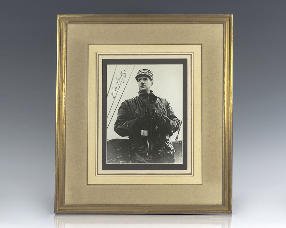 Charles de Gaulle Photograph Signed.