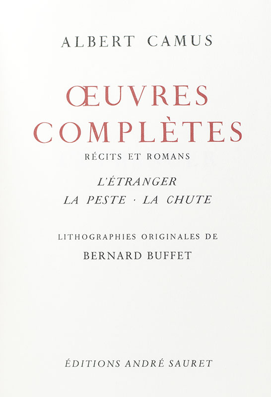 Oeuvres Completes de Albert Camus