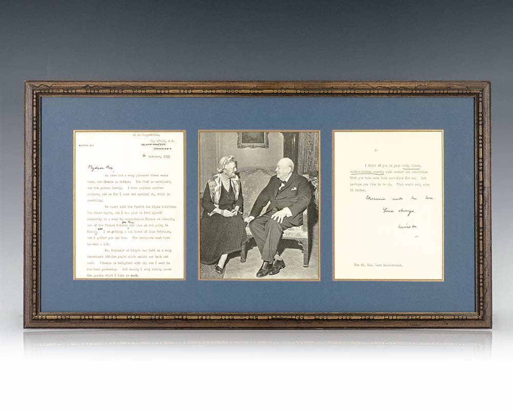 Winston S. Churchill Autograph Letter Signed.