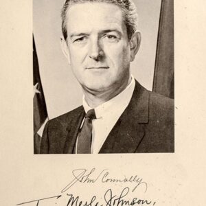John Connally Signed Photograph.