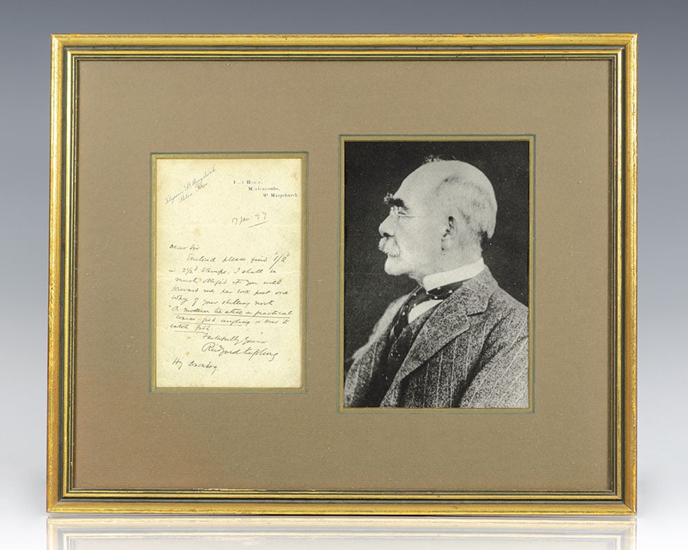 Rudyard Kipling Autograph Letter Signed