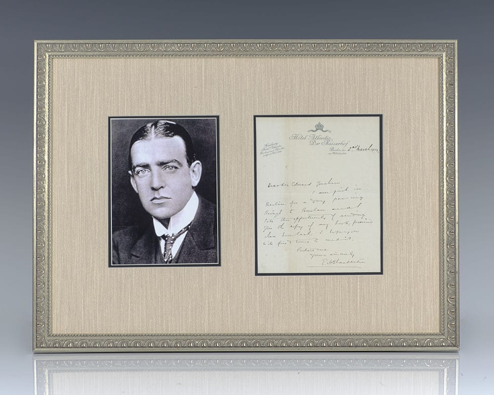 Sir Ernest Henry Shackleton Autograph Letter Signed.