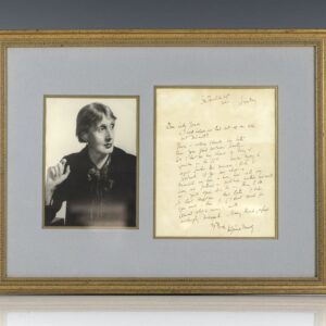 Virginia Woolf Autograph Letter Signed.