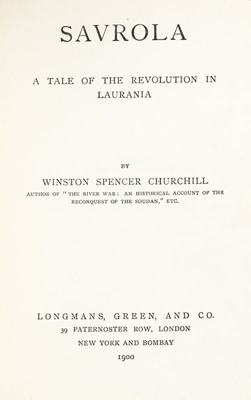Savrola: A Tale of the Revolution in Laurania