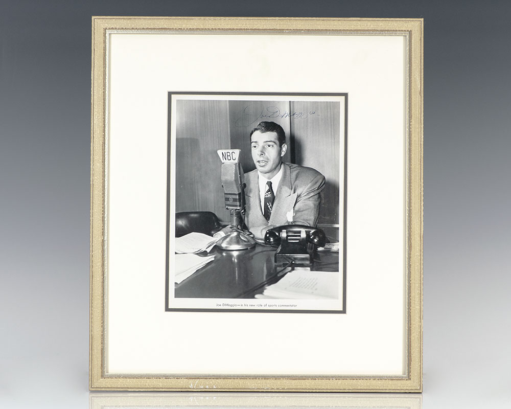 Joe DiMaggio Signed Photograph.