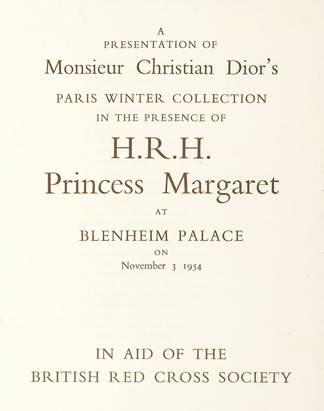 Christian Dior Signed 1954 Paris Winter Collection Program