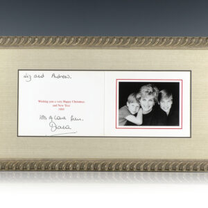 Princess Diana Signed Christmas Card