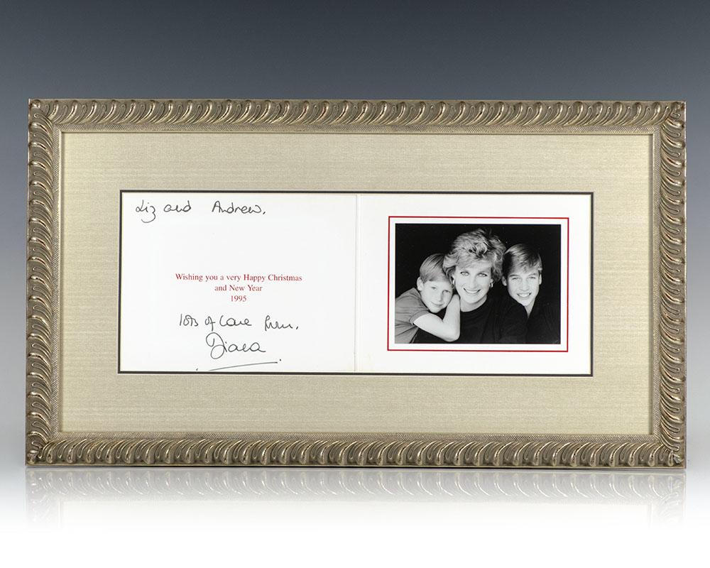 Princess Diana Signed Christmas Card