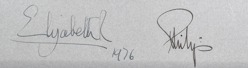 Queen Elizabeth II and Prince Philip Photograph Signed.