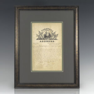 Robert E. Lee Engraved Farewell Address Broadside
