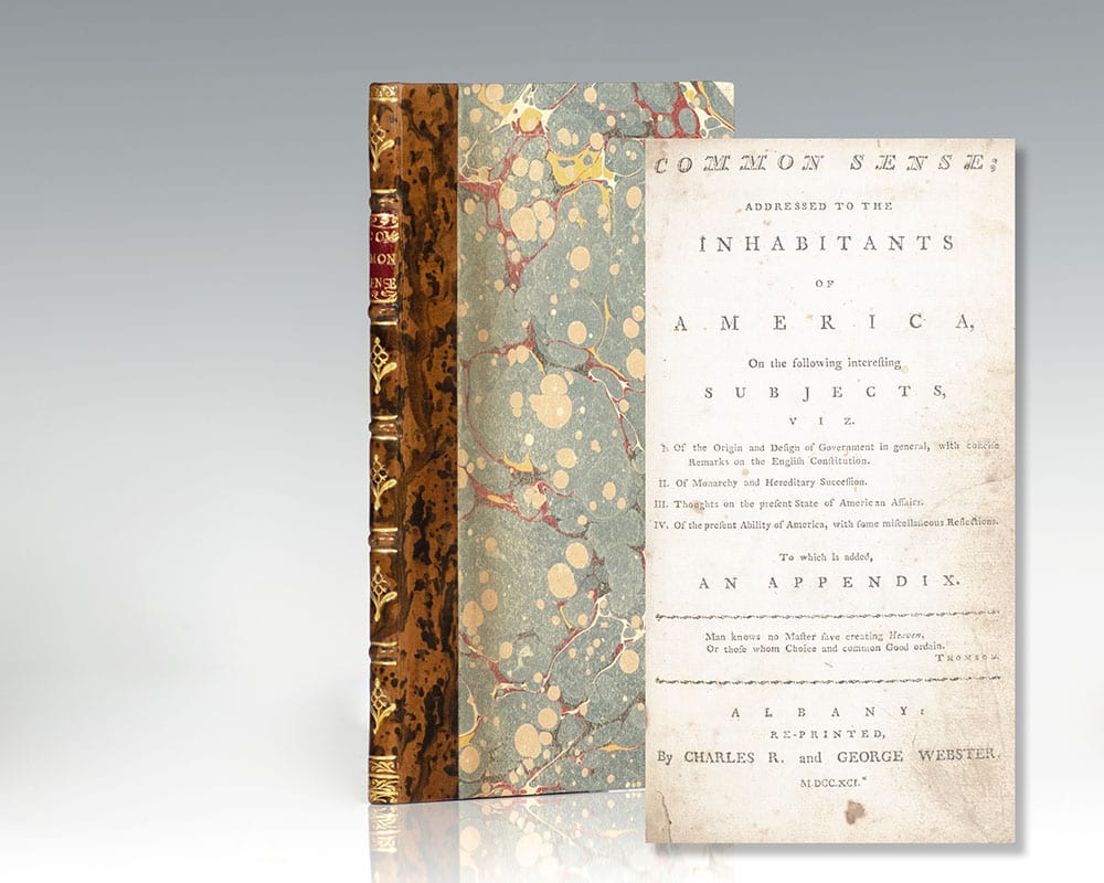 Common Sense; Addressed to the Inhabitants of America.