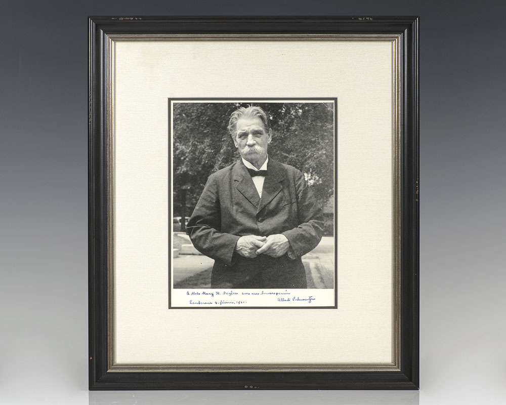 Albert Schweitzer Autograph Signed Photograph.