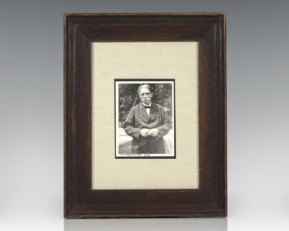 Albert Schweitzer Autograph Signed Photograph.