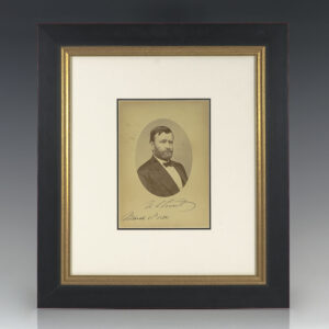 Mathew Brady Ulysses S. Grant Photograph Signed.