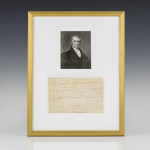 John Marshall Autograph Document Signed.