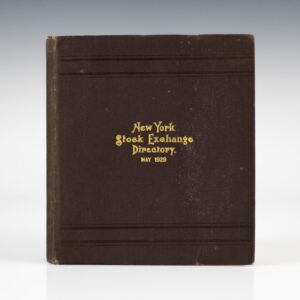 New York Stock Exchange Directory 1929.
