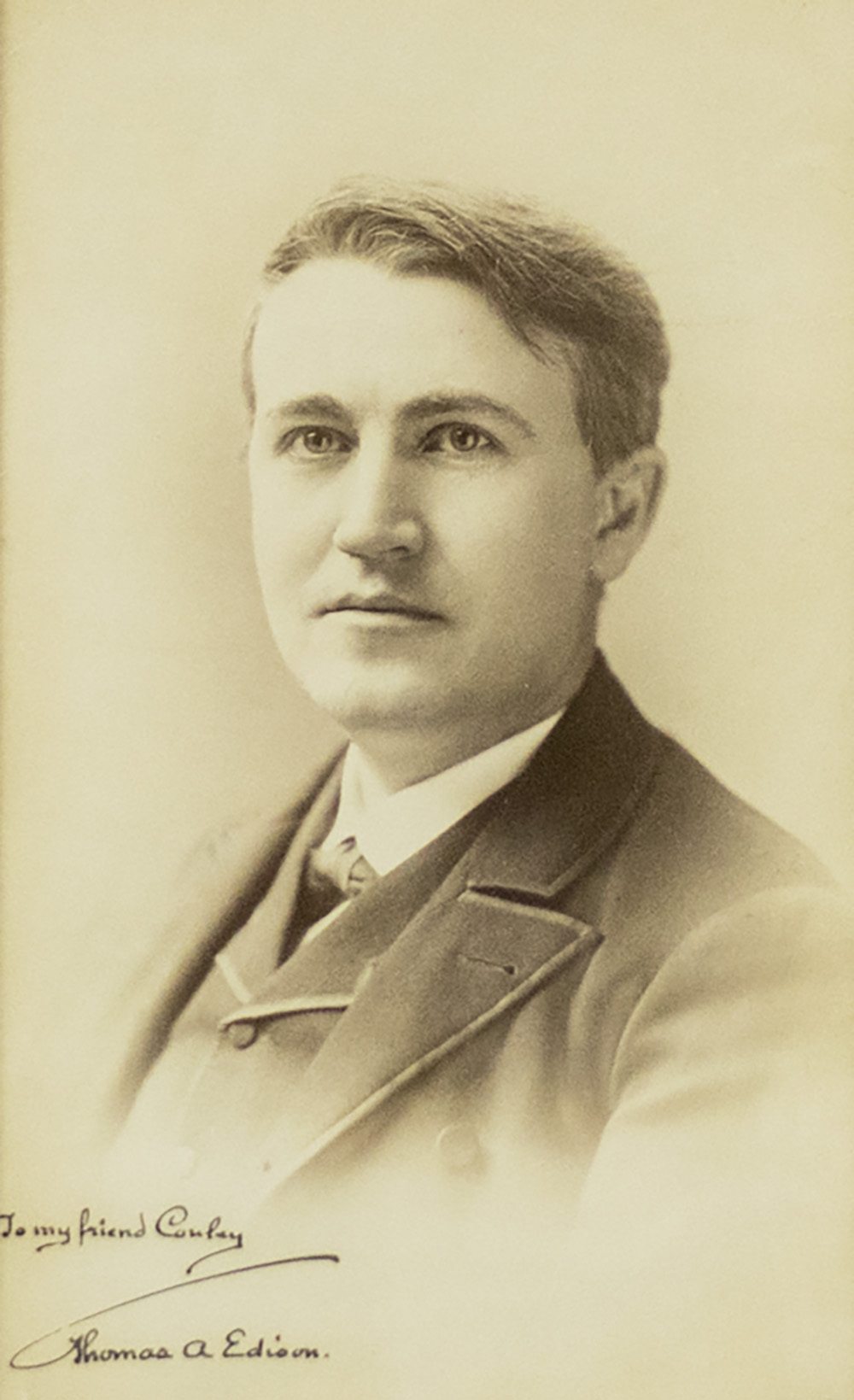 Thomas A. Edison Signed Photograph.