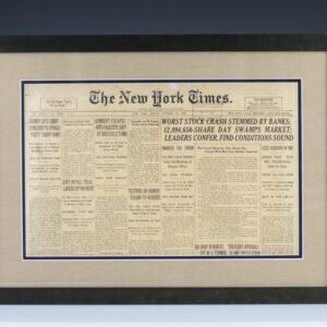 The New York Times Friday, October 25, 1929 Black Friday.