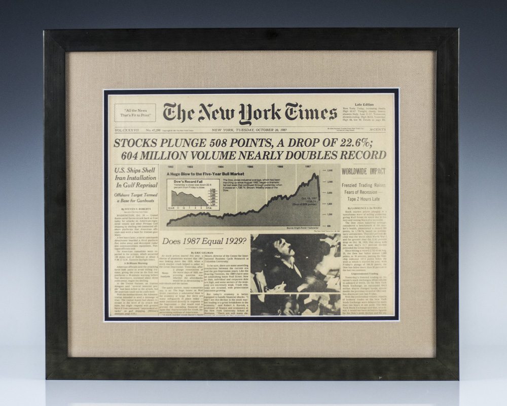 The New York Times, Tuesday, October 20, 1987.