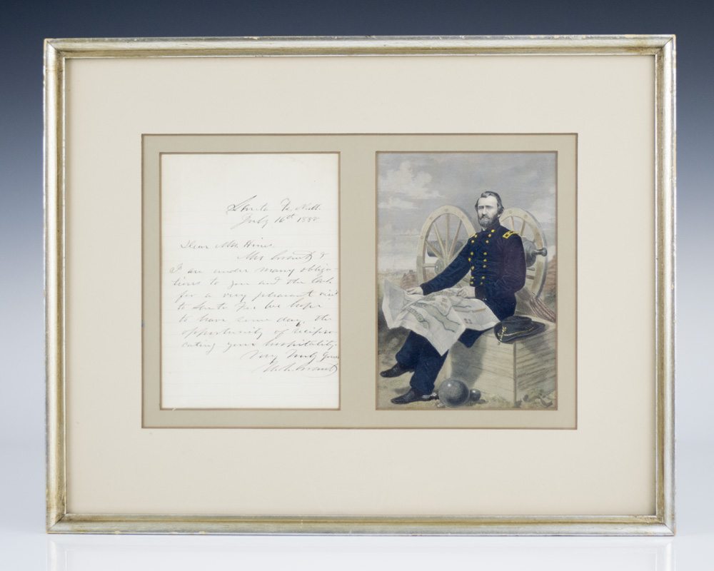 Ulysses S. Grant Signed Letter.