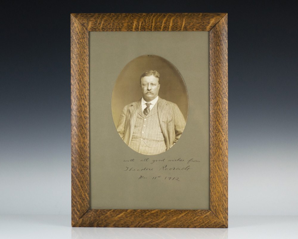 Theodore Roosevelt Signed Portrait.