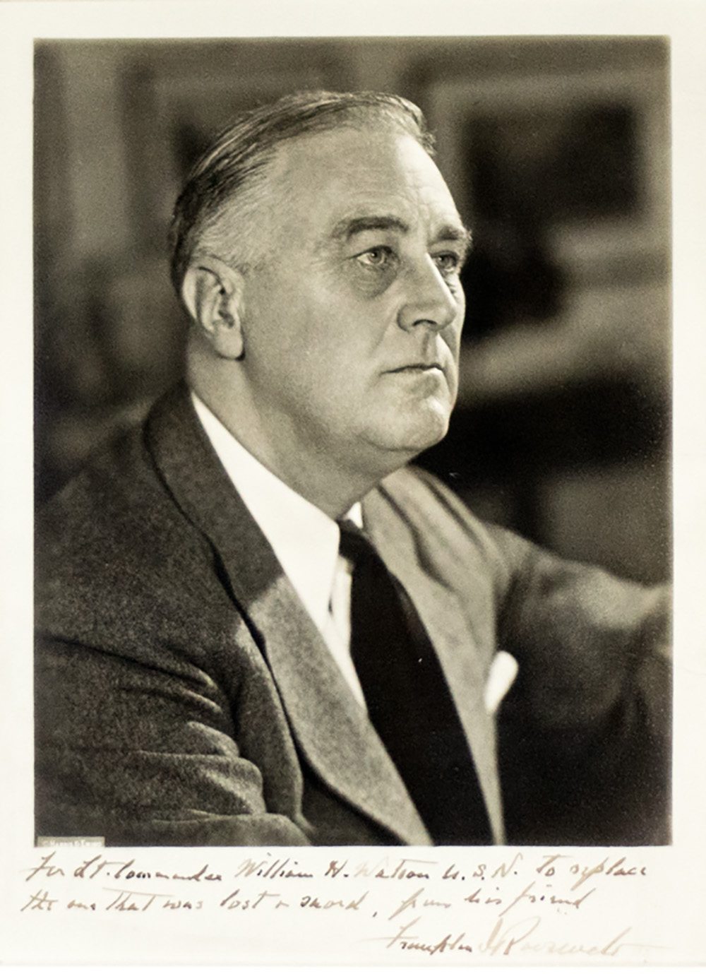 Franklin D. Roosevelt Signed Photograph.