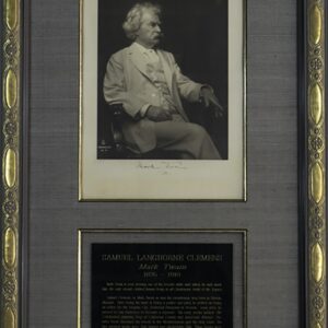 Mark Twain Signed Photograph.