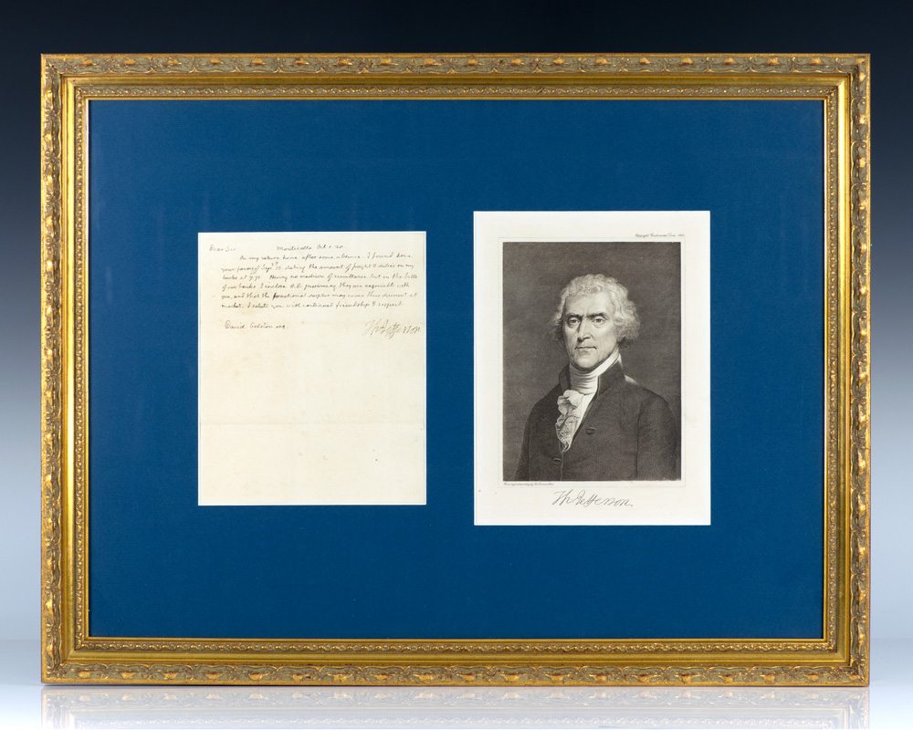 Thomas Jefferson Autograph Letter Signed Regarding His Library.
