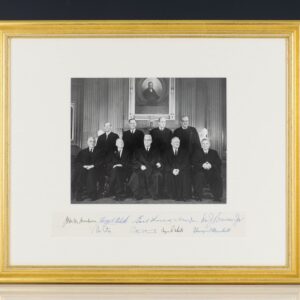 Warren Court Signed Photograph.