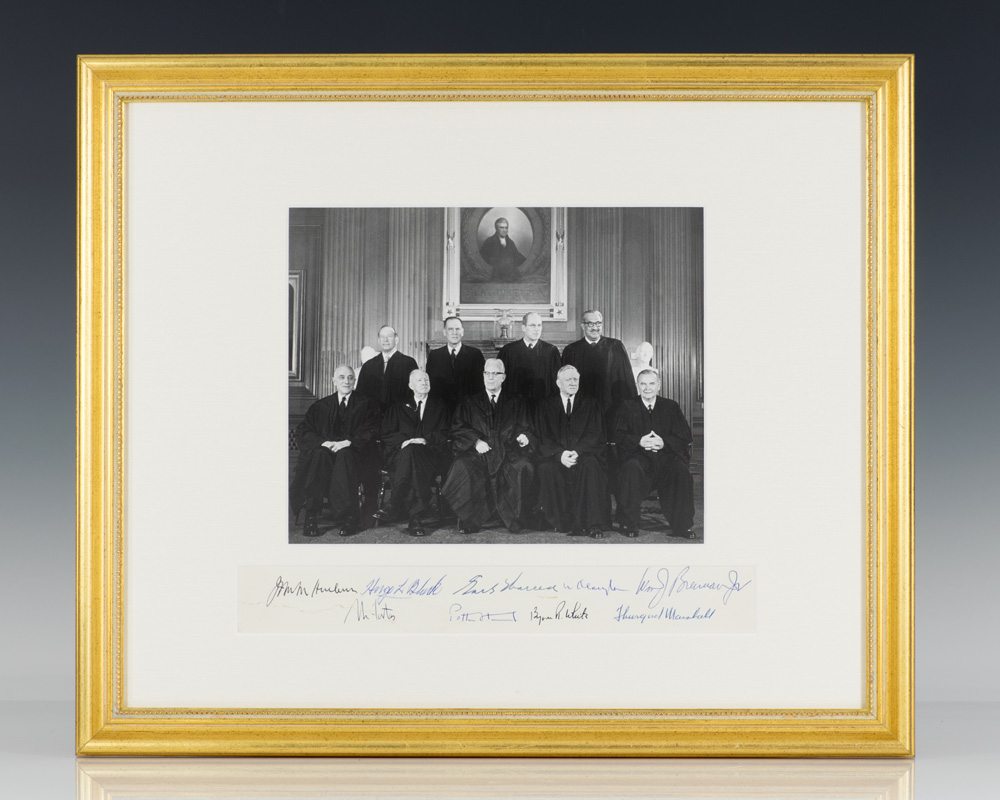 Warren Court Signed Photograph.