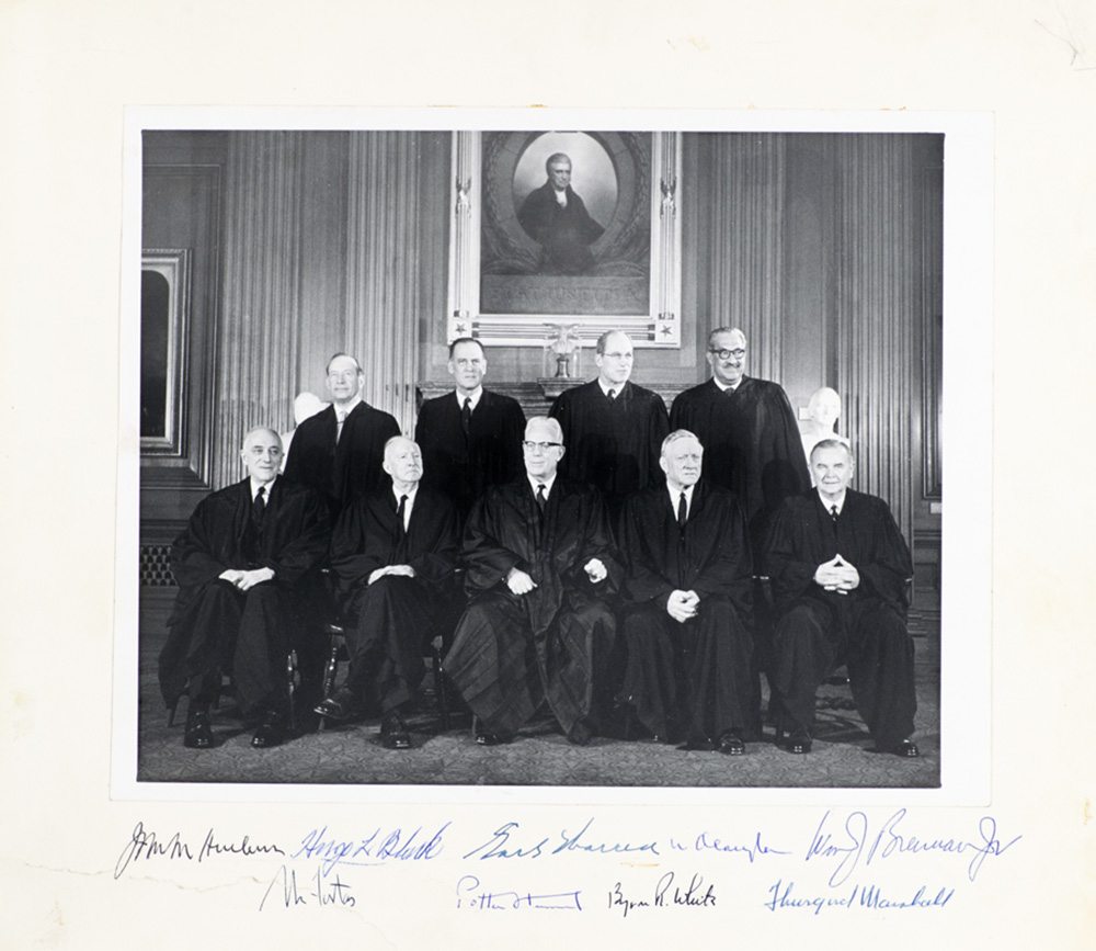 Warren Court Signed Photograph. - Image 2