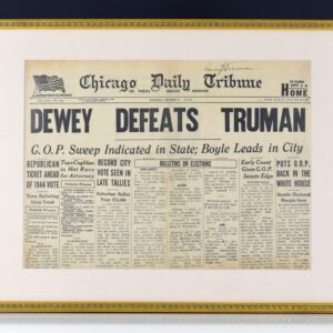 Dewey Defeats Truman Chicago Daily Tribune Newspaper.