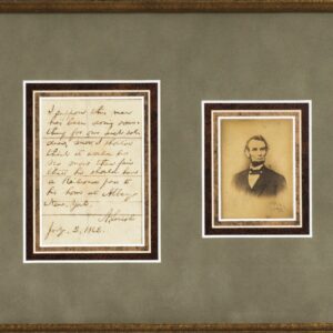 Abraham Lincoln Autograph Letter Signed