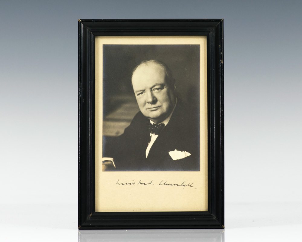 Winston Churchill Signed Photograph.