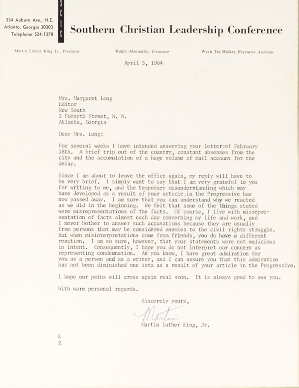 Autograph Letter Signed By Martin Luther King Jr. - Image 2