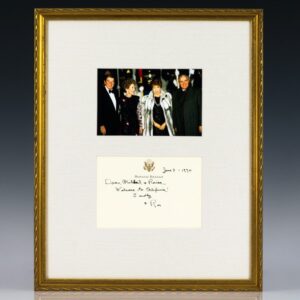 Ronald Reagan Autographed Note To Mikhail and Raisa Gorbachev.