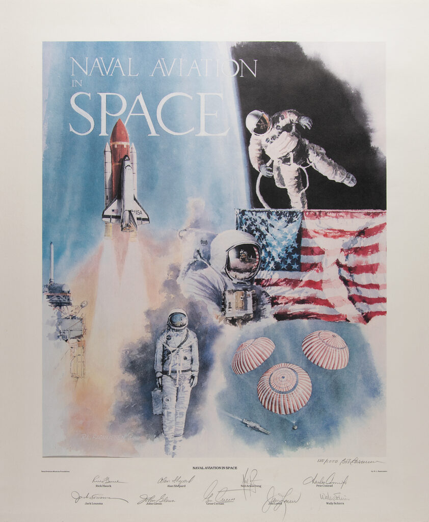Naval Aviation in Space Signed Print.