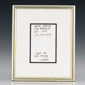 Autograph Note Signed By Keith Haring.