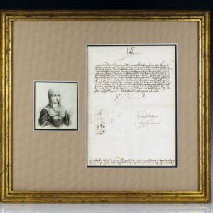 Isabella I, Queen of Spain Signed Document.