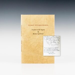 George Psychoundakis: A Letter to C.A. Trypanis.