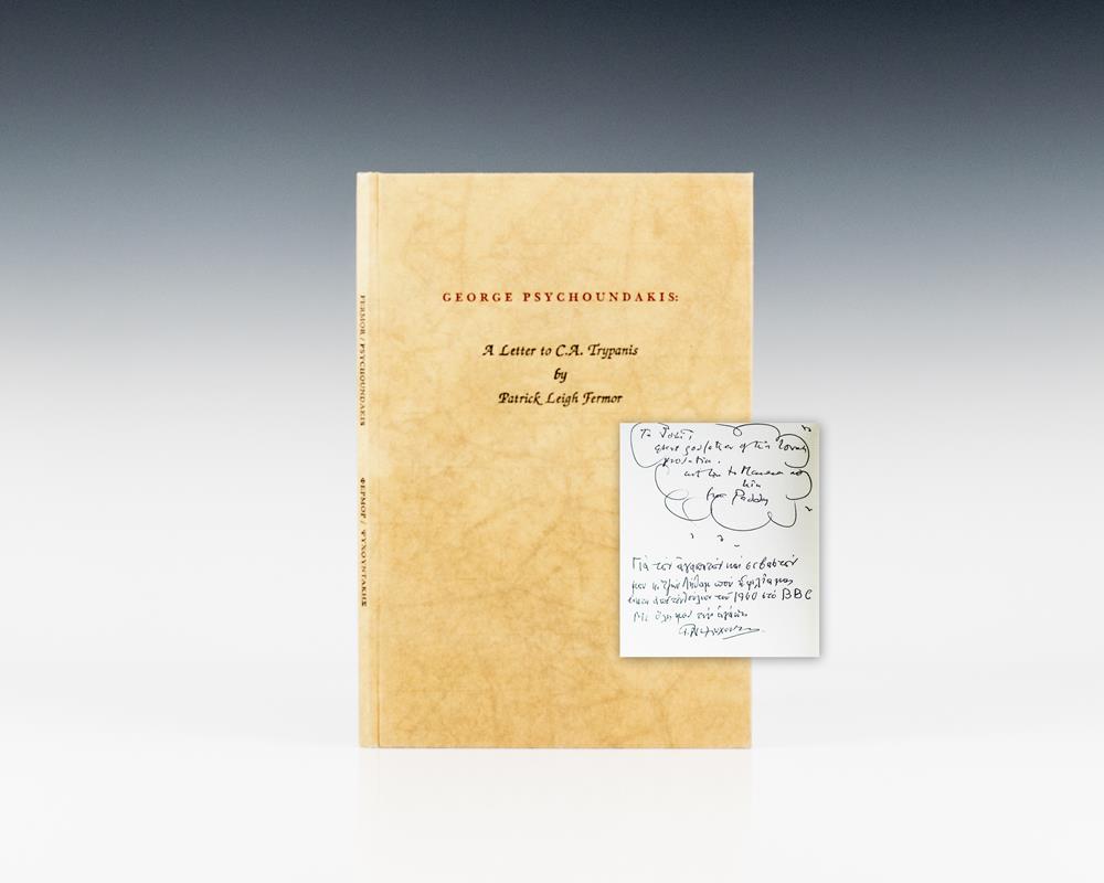 George Psychoundakis: A Letter to C.A. Trypanis.