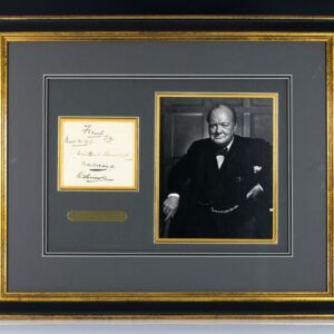 Autograph Album Leaf Signed by Winston S. Churchill.