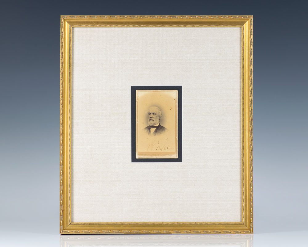 Robert E. Lee Signed Carte de-Visite.