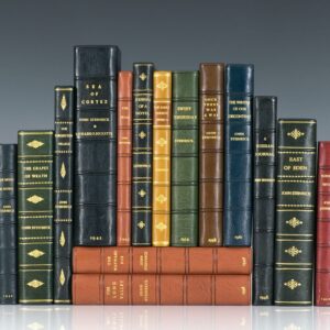 The Works of John Steinbeck: Of Mice and Men, The Long Valley, The Grapes of Wrath, The Forgotten Village, Sea of Cortez, The Moon is Down, Cannery Row, The Wayward Bus, The Pearl, A Russian Journal, Burning Bright, East of Eden, Sweet Thursday, The Short Reign Pippin IV, Once There Was A War, The Winter of Our Discontent, Journey of a Novel.