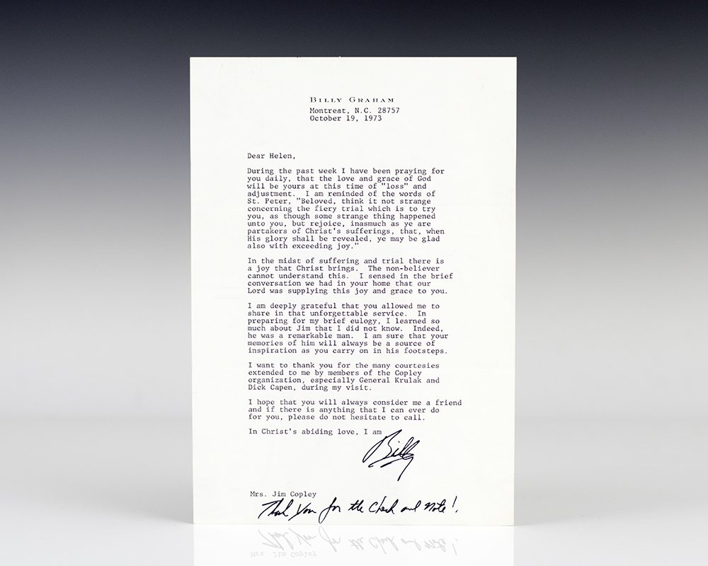 Autograph Letter Signed.