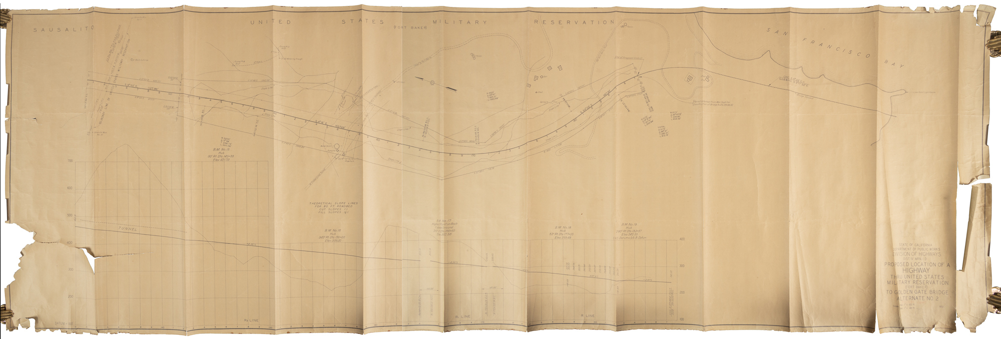 Joseph Strauss Golden Gate Bridge Blueprints Signed. - Image 5