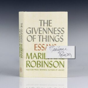 The Givenness of Things: Essays.