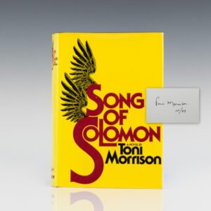 First Edition of Song of Solomon; signed by Toni Morrison